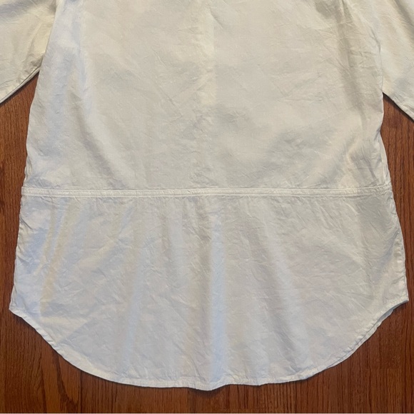 Eileen Fisher white linen blend long sleeve blouse top size L - Picture 10 of 14